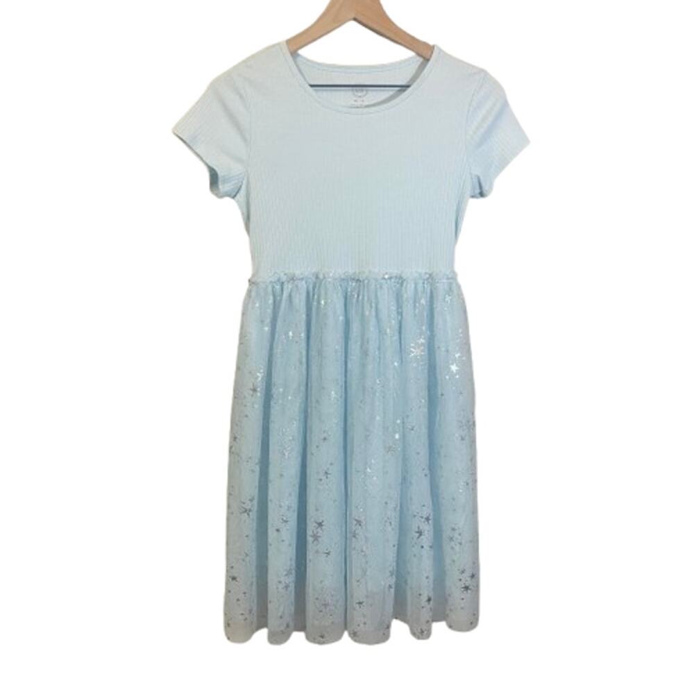 Wonder Nation Light Blue Baby Blue Tutu Glitter Star Dress Girls XXL 18